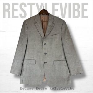 MICHAEL KORS Men’s Size 40R Blazer Suit Coat Jacket Houndstooth Silk Wool Blend